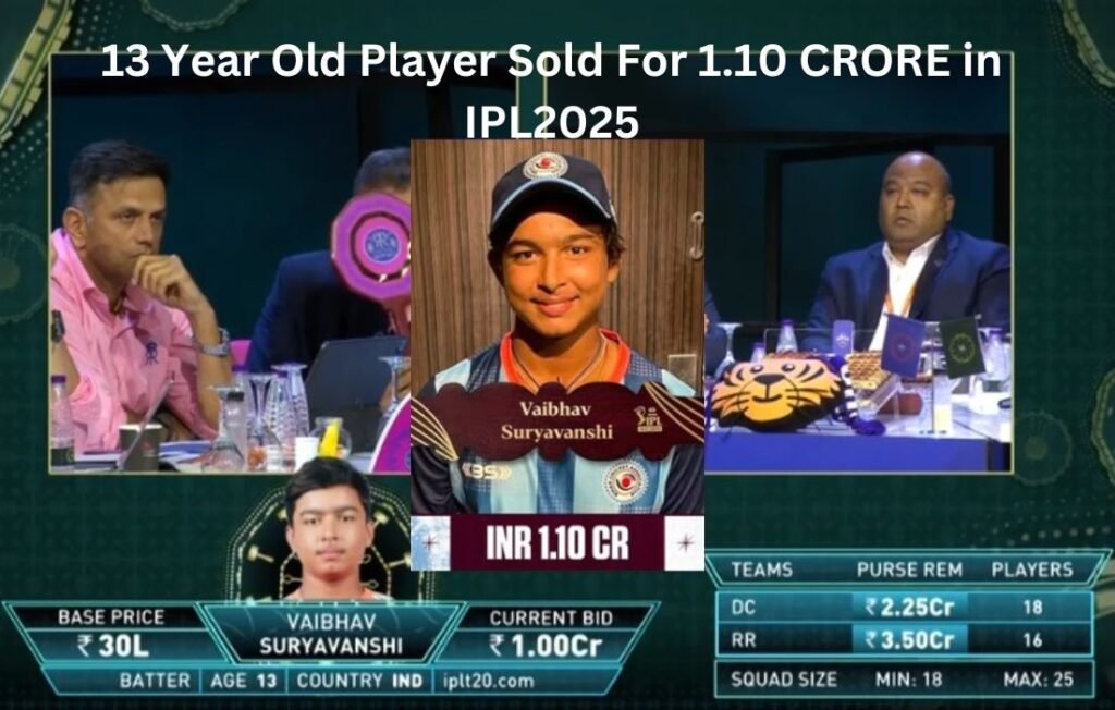 Vaibhav Suryavanshi IPL Auction