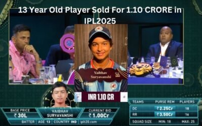 13 Year Old Vaibhav Suryavanshi Sold for ₹1.10 Crore in IPL 2025 Vaibhav Suryavanshi IPL Auction
